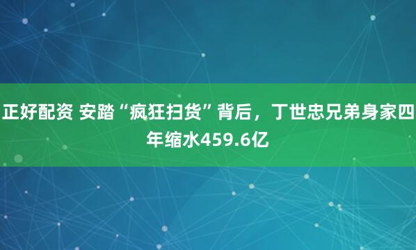 正好配资 安踏“疯狂扫货”背后，丁世忠兄弟身家四年缩水459.6亿